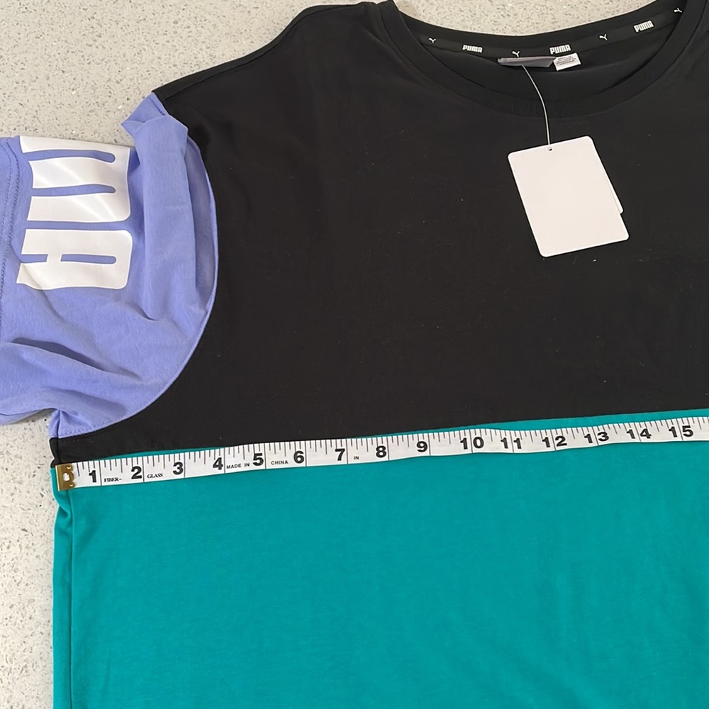 Puma Power color block tee 2XL deep aqua/black/purple - Picture 6 of 11
